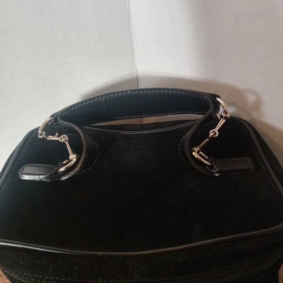 Vintage Gucci Horsebit Suede Vanity Train Case Toiletry Mini Handbag - Picture 2 of 6